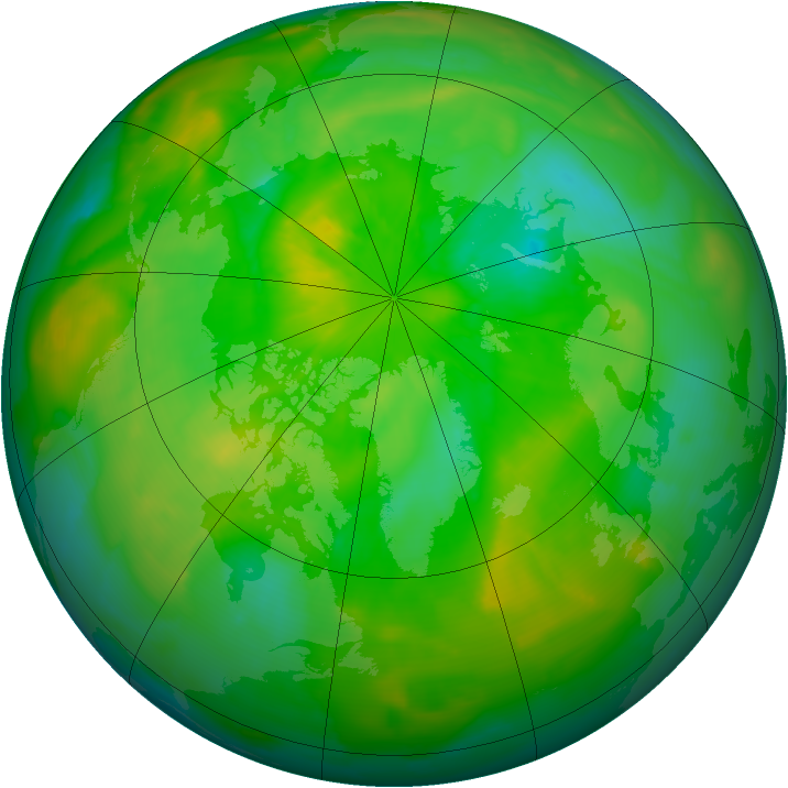 Arctic ozone map for 21 June 2012
